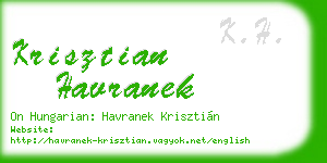 krisztian havranek business card